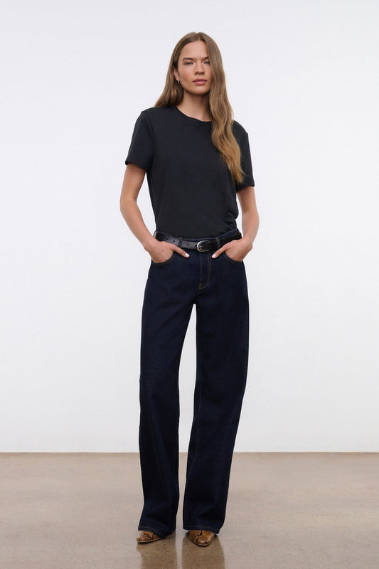 STAUD Crew Neck T Shirt - Black