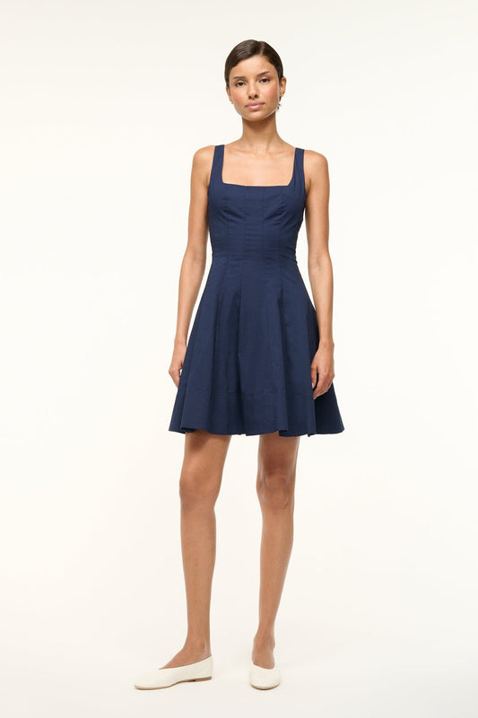 STAUD Mini Wells Dress - Navy