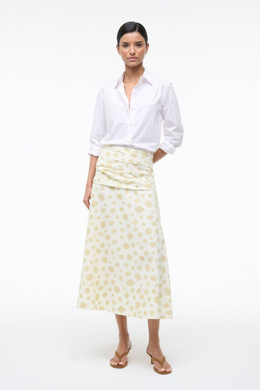 STAUD Sol Skirt Meringue Ditsy
