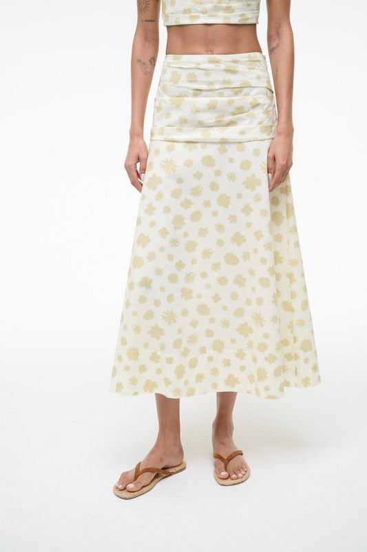 STAUD Sol Skirt Meringue Ditsy