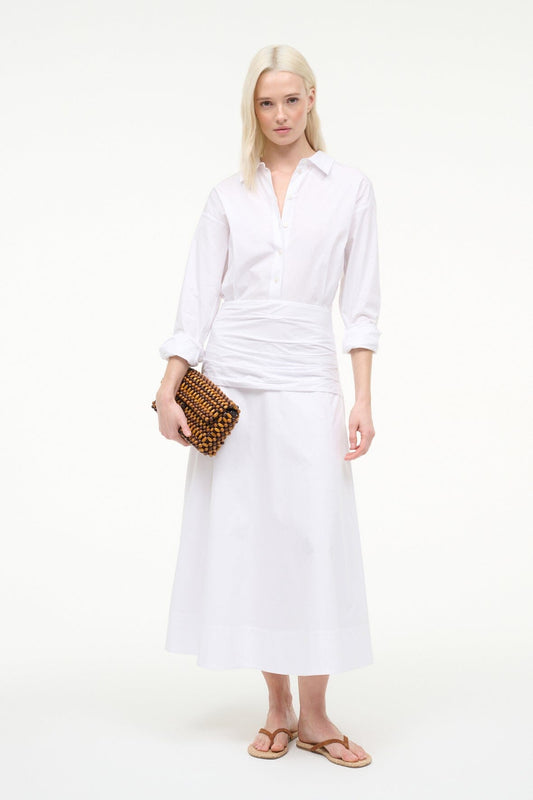 STAUD Indya Dress White
