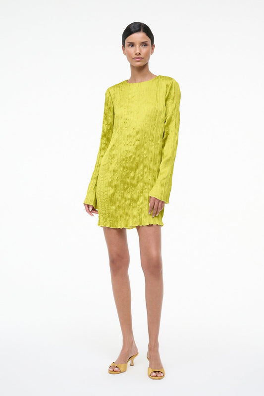 STAUD Kona Dress Chartreuse