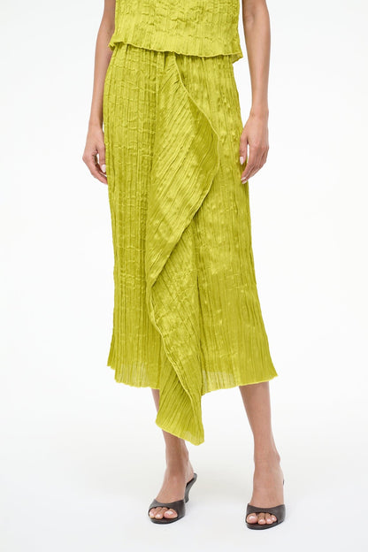 STAUD Mai Skirt Chartreuse