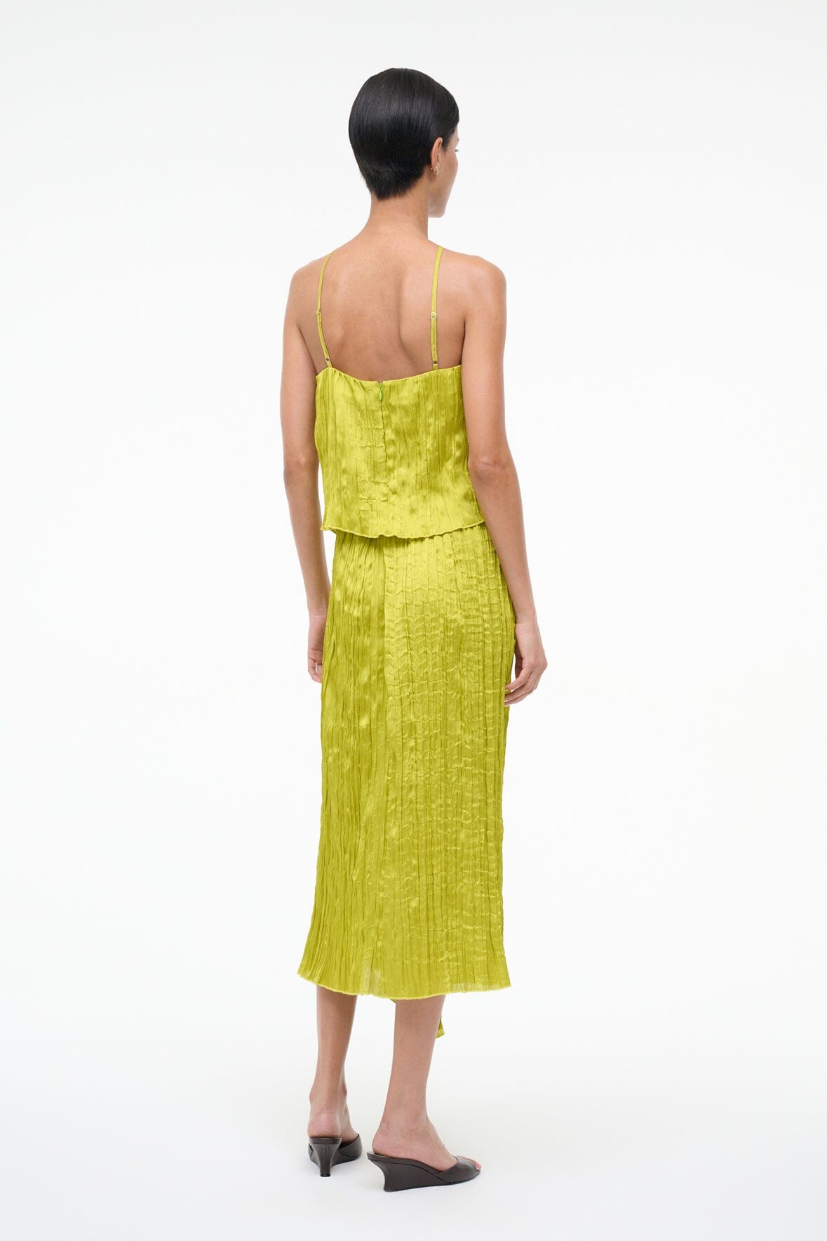 STAUD Mai Skirt Chartreuse