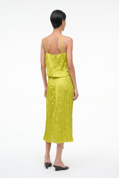 STAUD Mai Skirt Chartreuse