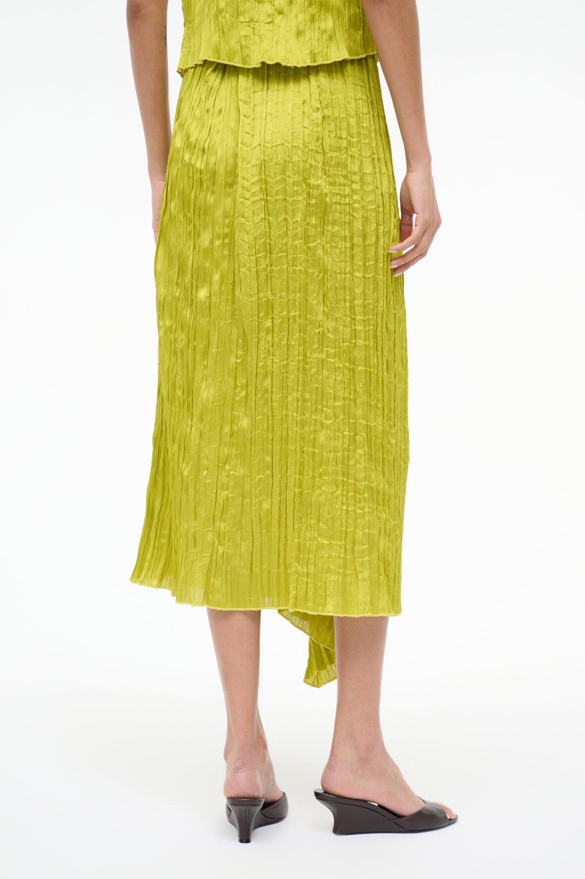 STAUD Mai Skirt Chartreuse