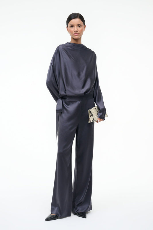 STAUD Stroll Silk Pant Nocturne
