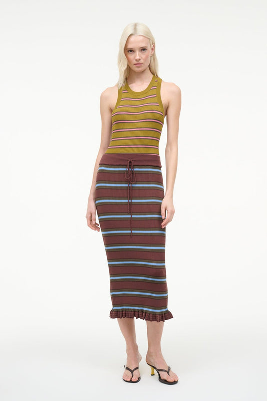 STAUD Abbott Dress Redondo Stripe Multi