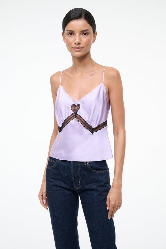 STAUD Terra Silk Top Wisteria