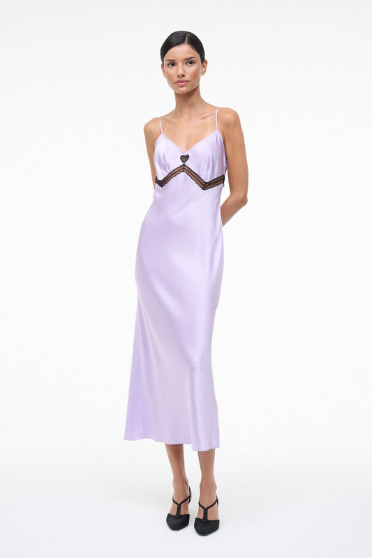 STAUD Terra Silk Dress Wisteria