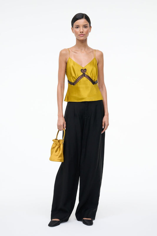 STAUD Terra Silk Top Turmeric