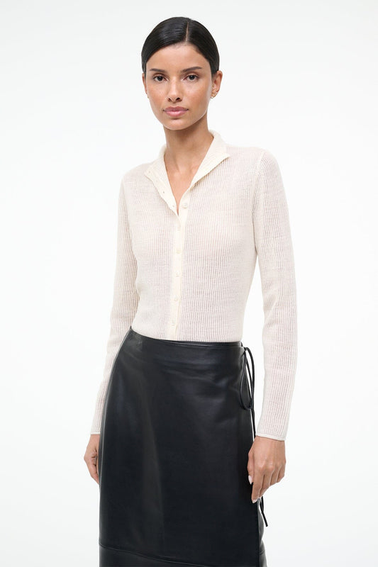 STAUD Marianne Sweater Ivory