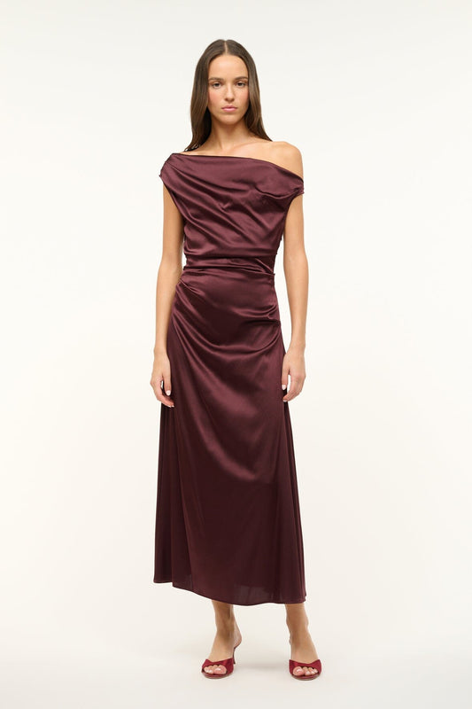 STAUD Phare Dress Merlot