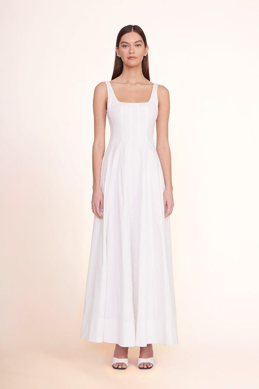 STAUD Wells Maxi Dress White
