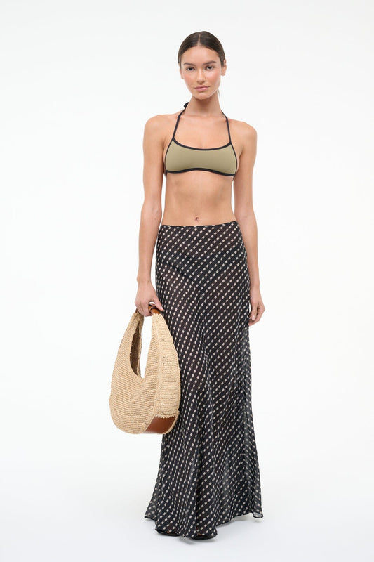 STAUD Velma Skirt Black Geo