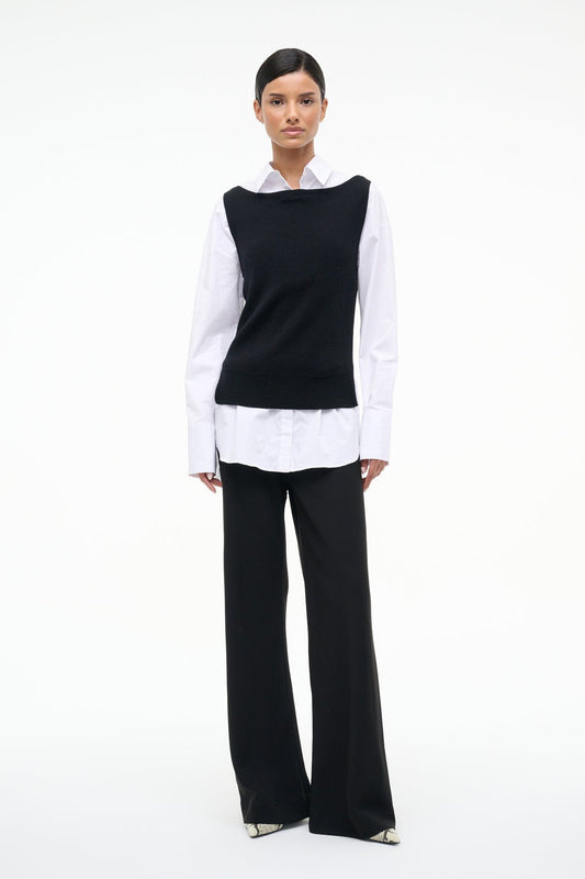 STAUD Damian Top Black White