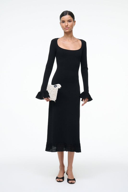 STAUD Shelley Dress Black