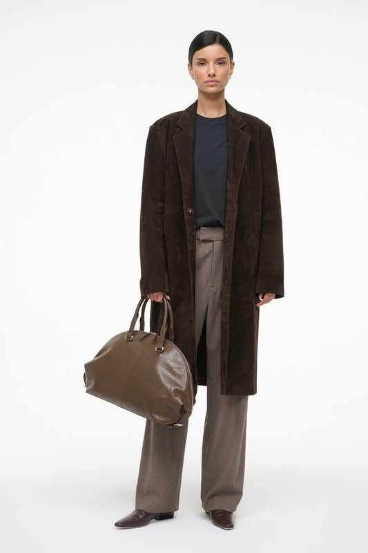 STAUD Sabine Suede Jacket Espresso