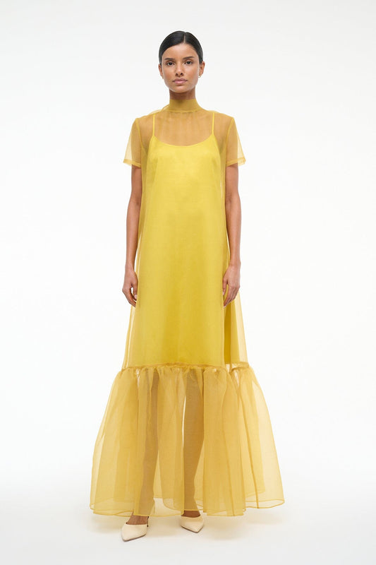 STAUD Calluna Dress Chartreuse