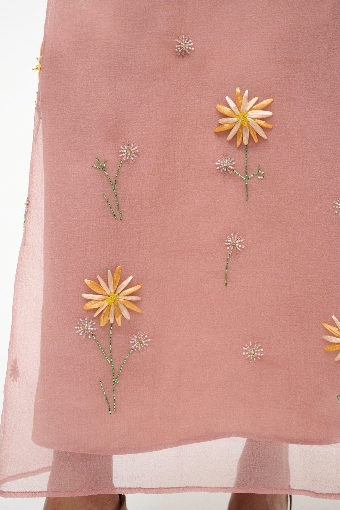 STAUD Albee Dress In Dahlia Daydream Pink - Organza Evening Gown