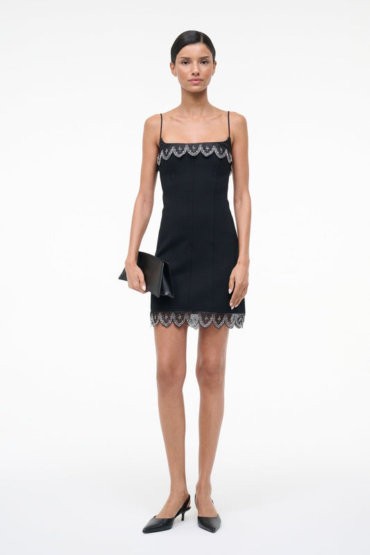 STAUD Colette Dress Black
