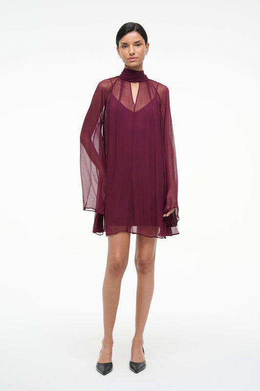 STAUD Esther Mini Dress Syrah