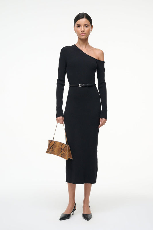 STAUD Lois Dress Black
