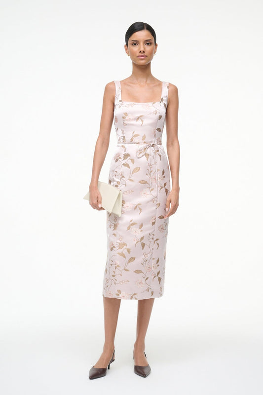STAUD Zoe Dress Rose Garden