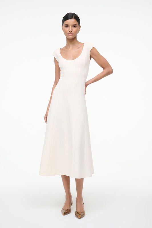 STAUD Charlotte Dress Ecru