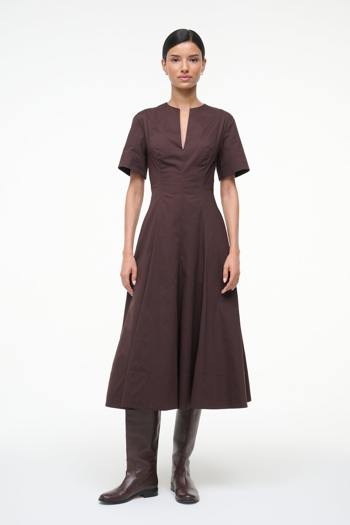 STAUD Frances Dress Earth