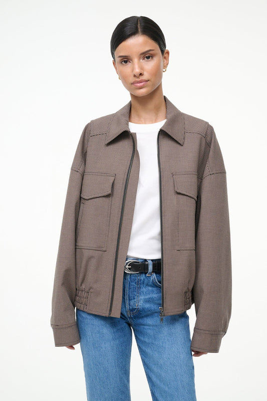 STAUD Eugene Jacket Houndstooth
