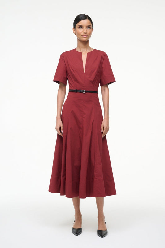 STAUD Frances Dress Sangria