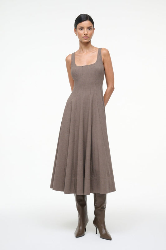 STAUD Wells Dress Houndstooth