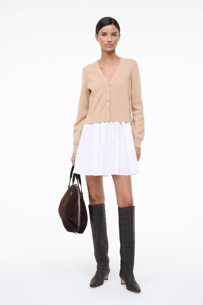 STAUD Milo Dress Wheat White