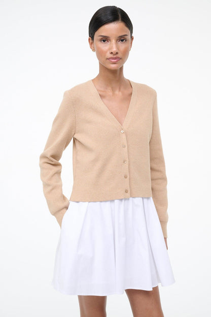 STAUD Milo Dress Wheat White