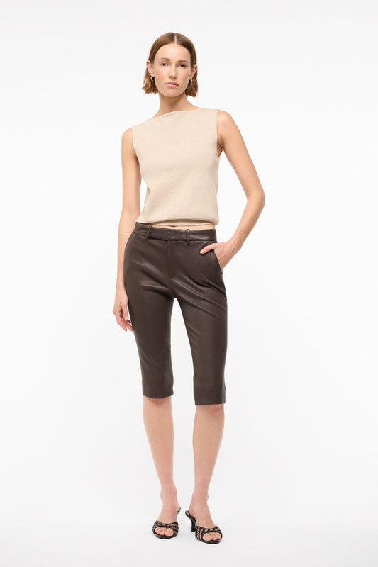 STAUD Hanover Leather Capri Tiramisu