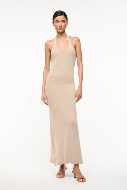 STAUD Canela Cashmere Dress Stone