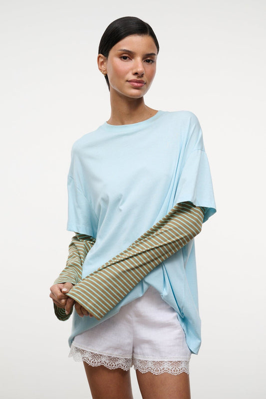 STAUD William Tee Clarity Porto Stripe