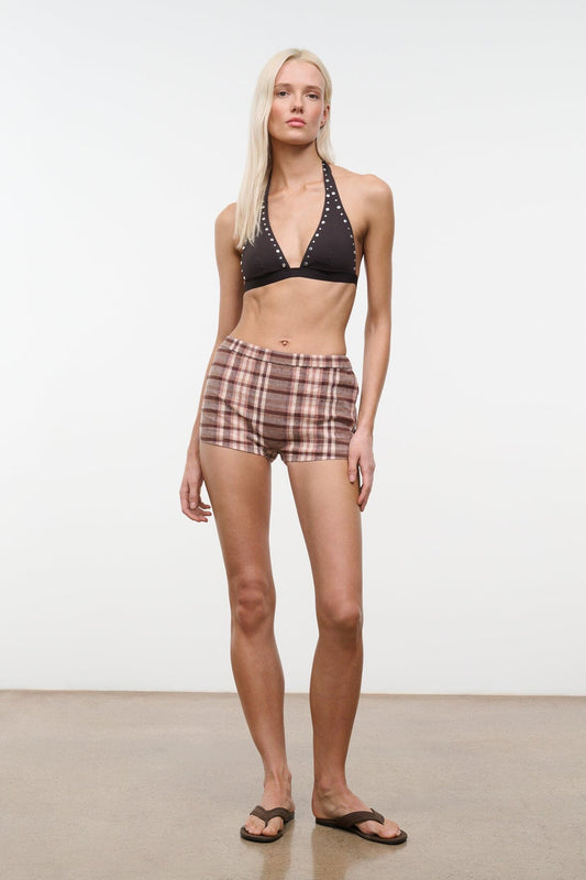 STAUD Nilo Short Tuscany Plaid