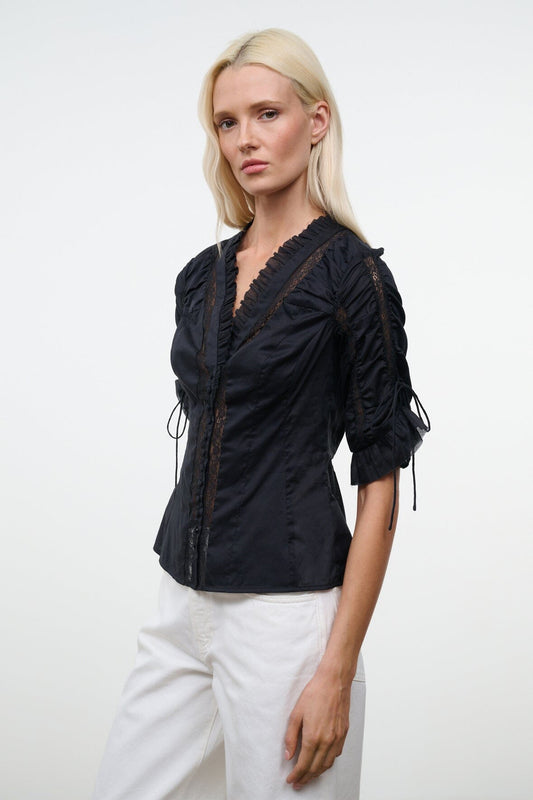 STAUD Paolina Top Black